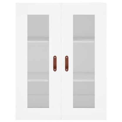 Hoge kast 69,5x34x180 cm bewerkt hout wit