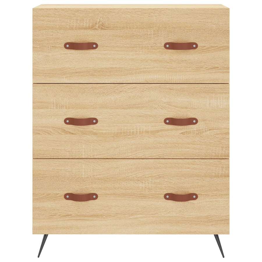 Hoge kast 69,5x34x180 cm bewerkt hout sonoma eikenkleurig