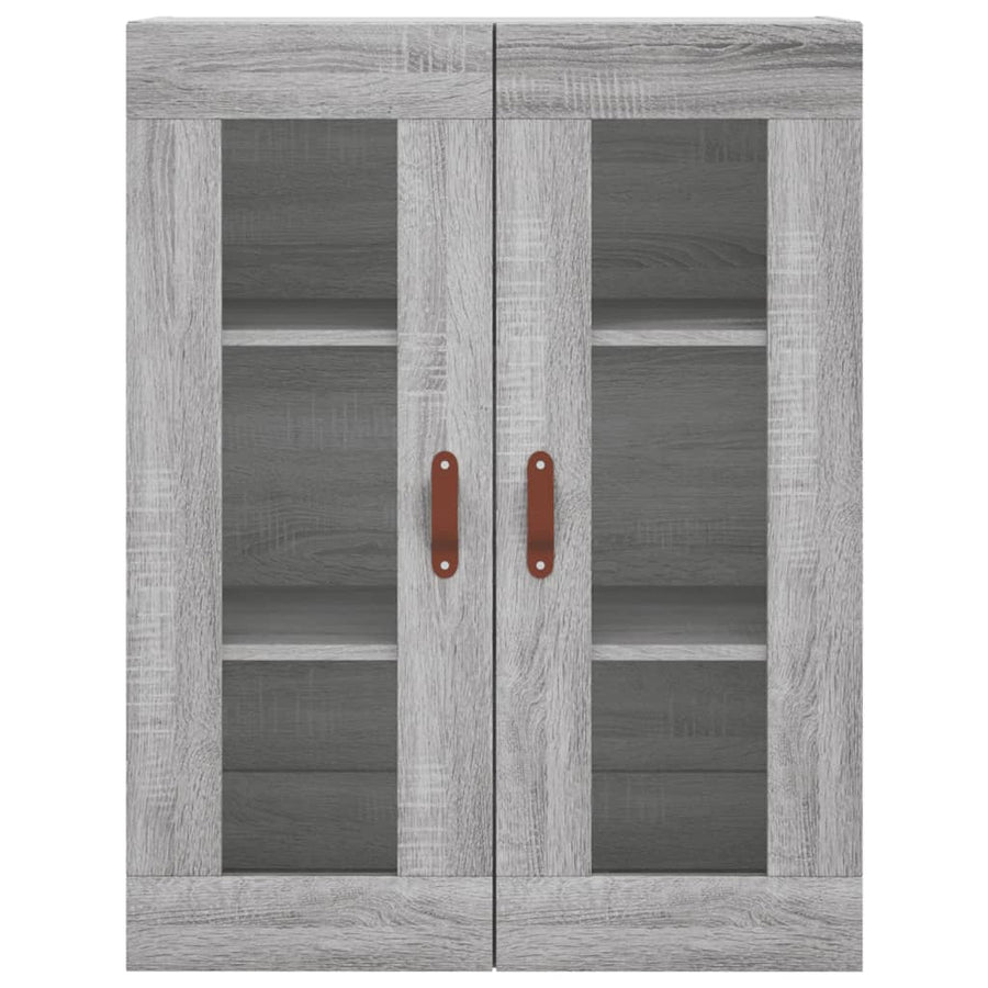 Hoge kast 69,5x34x180 cm bewerkt hout grijs sonoma eikenkleurig