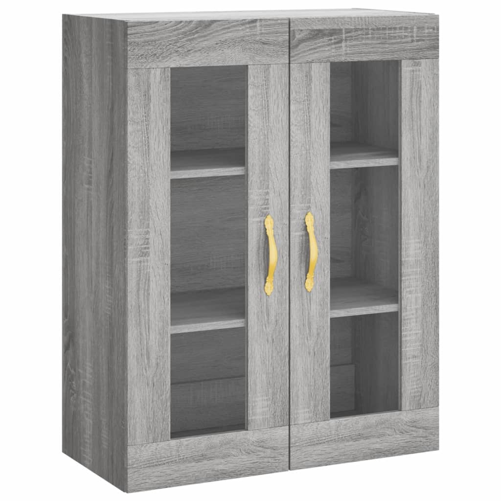 Hoge Kast 69,5X34X180 Cm Bewerkt Hout Grijs Sonoma Eikenkleurig