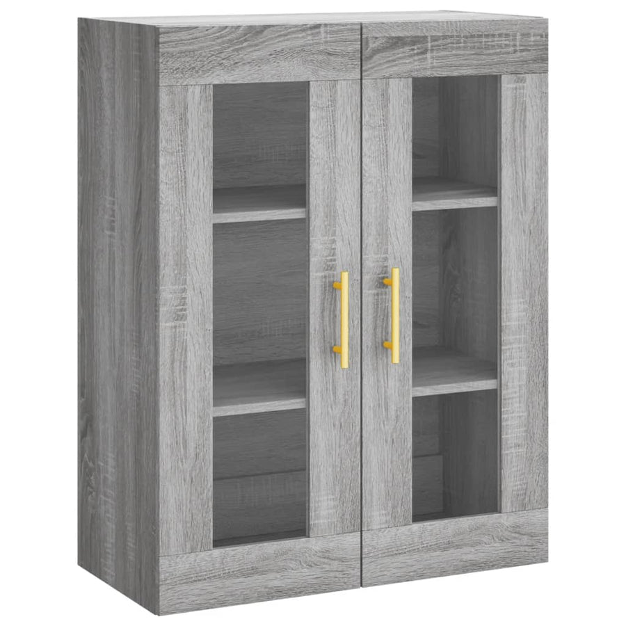 Hoge Kast 69,5X34X180 Cm Bewerkt Hout Grijs Sonoma Eikenkleurig