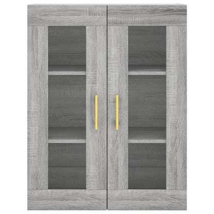 Hoge Kast 69,5X34X180 Cm Bewerkt Hout Grijs Sonoma Eikenkleurig