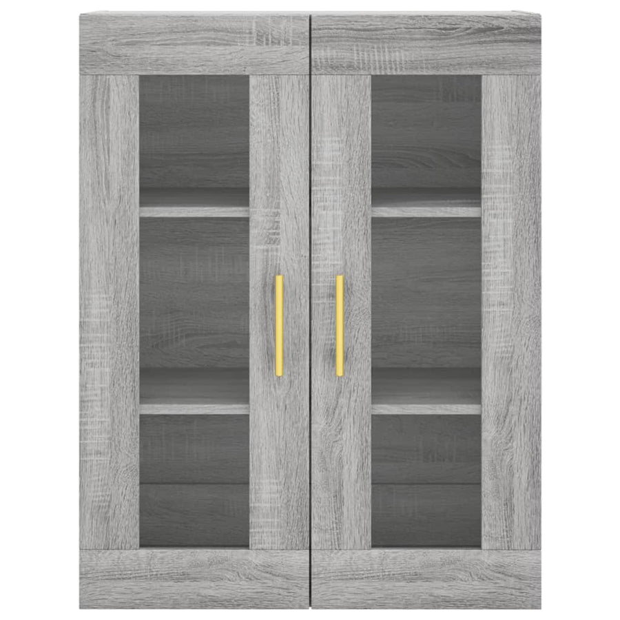 Hoge Kast 69,5X34X180 Cm Bewerkt Hout Grijs Sonoma Eikenkleurig
