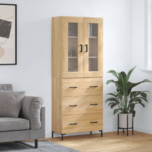 Hoge Kast 69,5X34X180 Cm Bewerkt Hout Sonoma Eikenkleurig