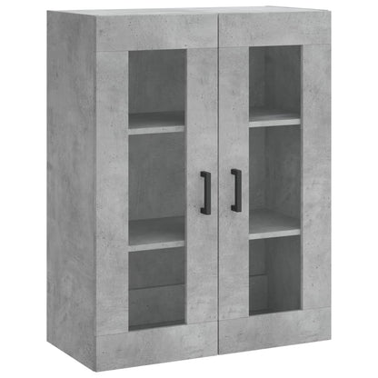 Hoge Kast 69,5X34X180 Cm Bewerkt Hout Betongrijs