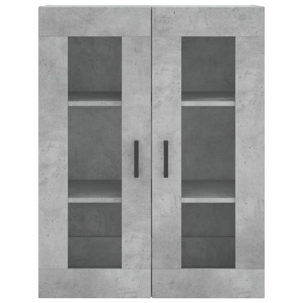 Hoge Kast 69,5X34X180 Cm Bewerkt Hout Betongrijs