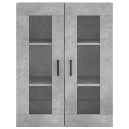 Hoge Kast 69,5X34X180 Cm Bewerkt Hout Betongrijs