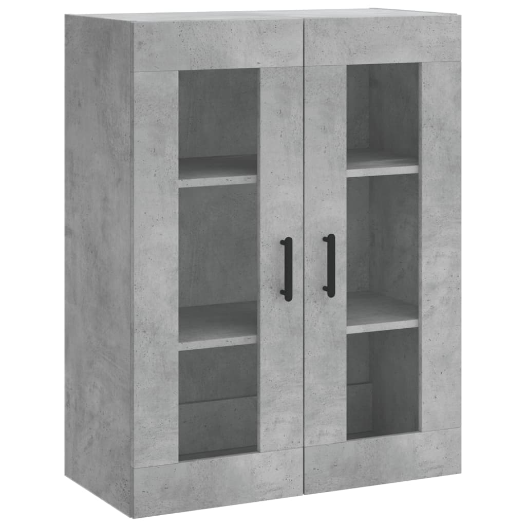 Hoge Kast 69,5X34X180 Cm Bewerkt Hout Betongrijs