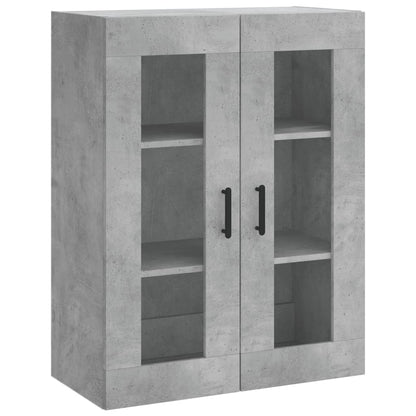 Hoge Kast 69,5X34X180 Cm Bewerkt Hout Betongrijs