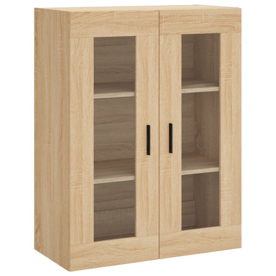 Hoge Kast 69,5X34X180 Cm Bewerkt Hout Kleurig Sonoma eiken