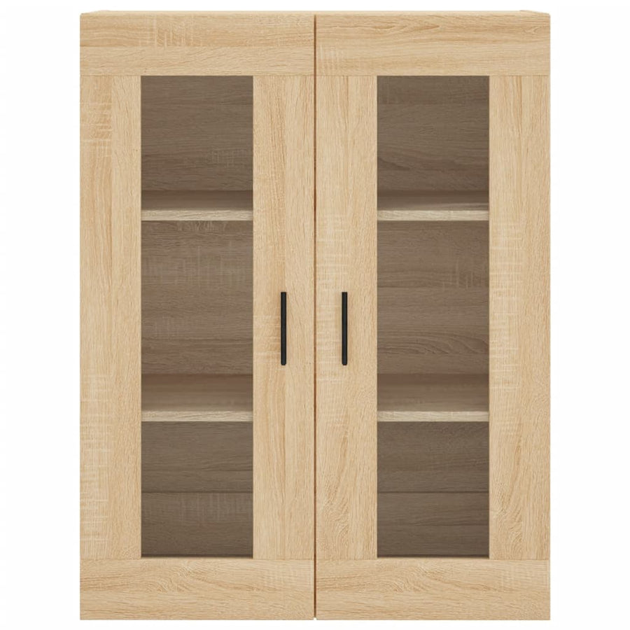 Hoge Kast 69,5X34X180 Cm Bewerkt Hout Kleurig Sonoma eiken