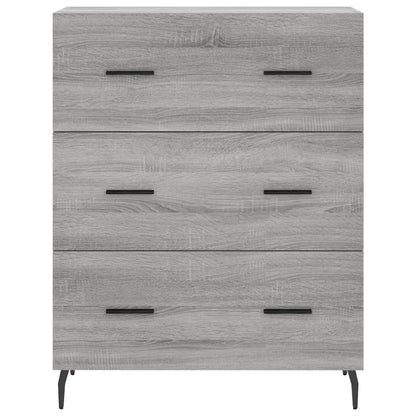 Hoge Kast 69,5X34X180 Cm Bewerkt Hout Eikenkleurig Grijs sonoma