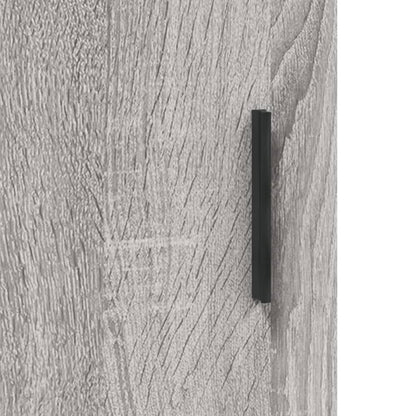 Hoge Kast 69,5X34X180 Cm Bewerkt Hout Eikenkleurig Grijs sonoma