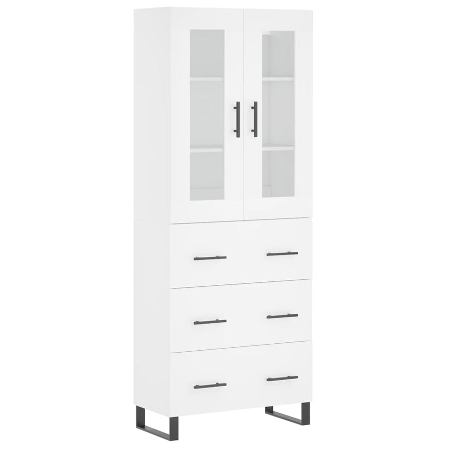Hoge Kast 69,5X34X180 Cm Bewerkt Hout Wit