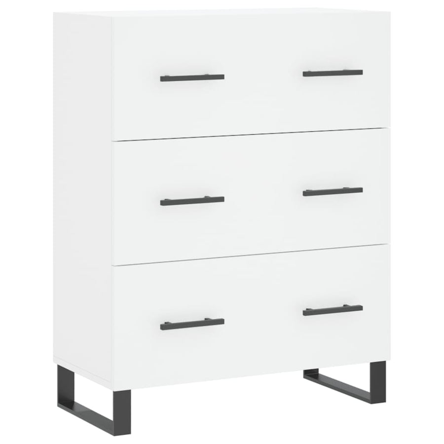 Hoge Kast 69,5X34X180 Cm Bewerkt Hout Wit