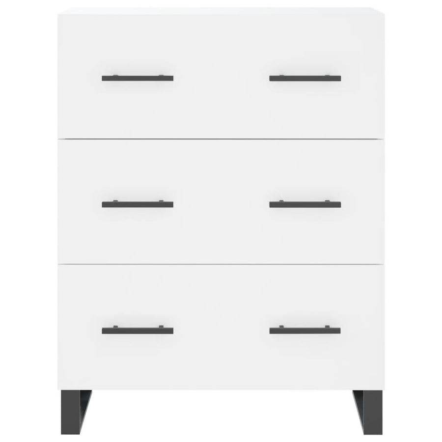 Hoge Kast 69,5X34X180 Cm Bewerkt Hout Wit