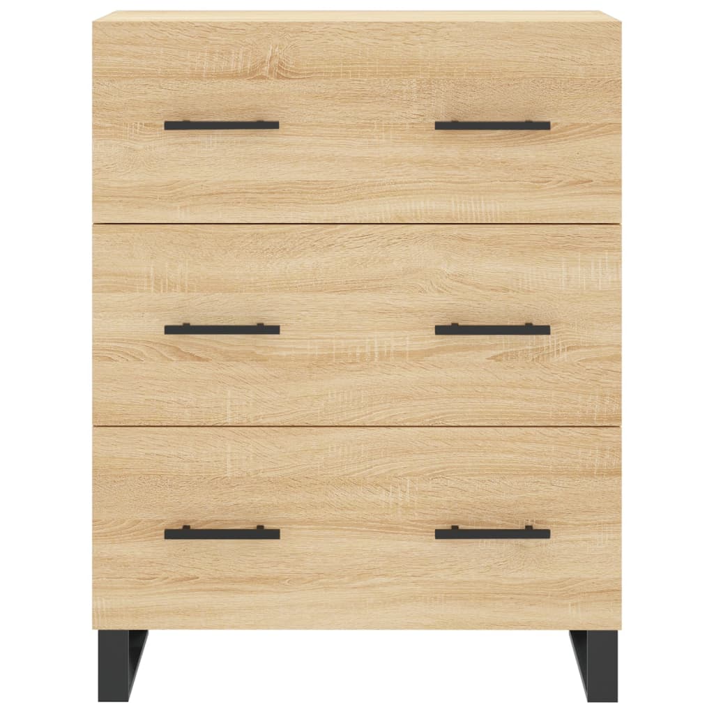 Hoge kast 69,5x34x180 cm bewerkt hout sonoma eikenkleurig