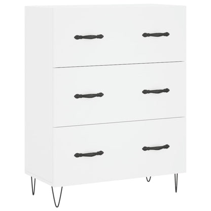 Hoge Kast 69,5X34X180 Cm Bewerkt Hout Wit
