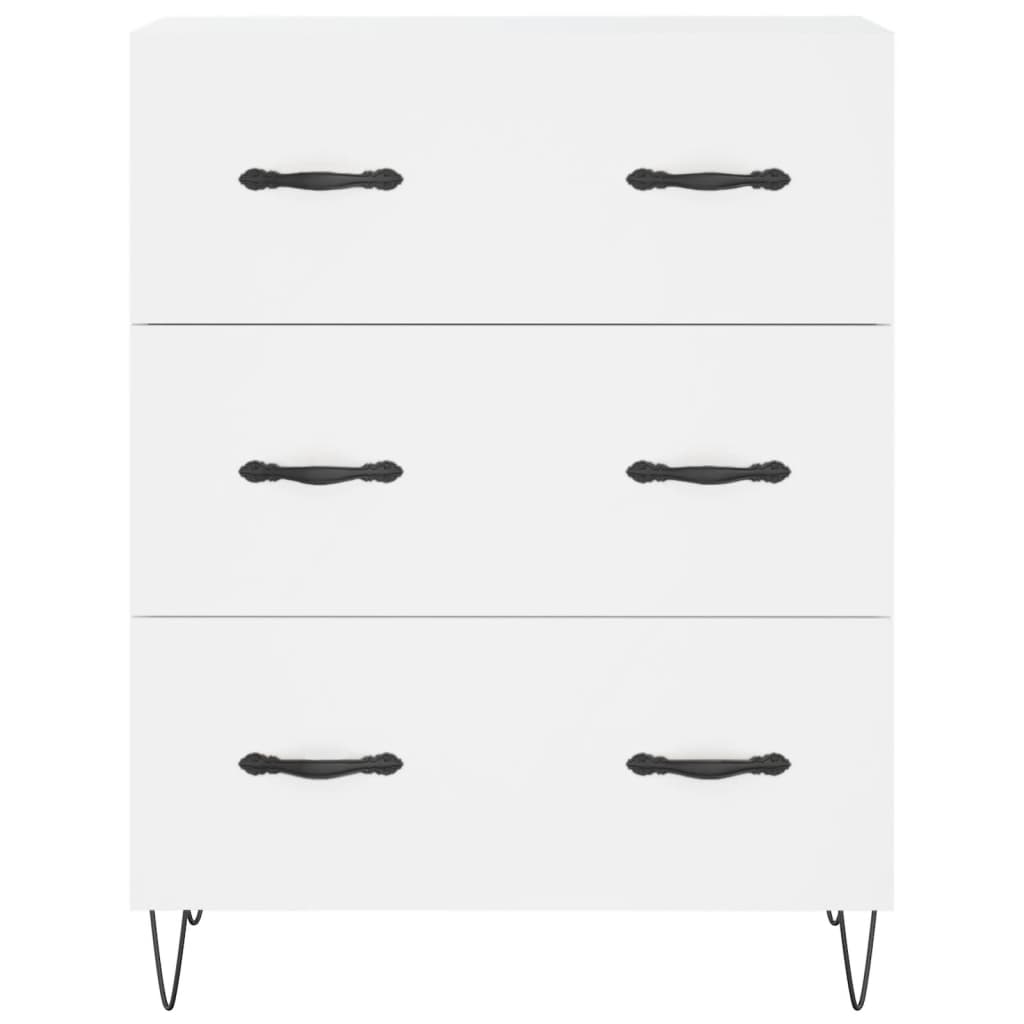 Hoge Kast 69,5X34X180 Cm Bewerkt Hout Wit