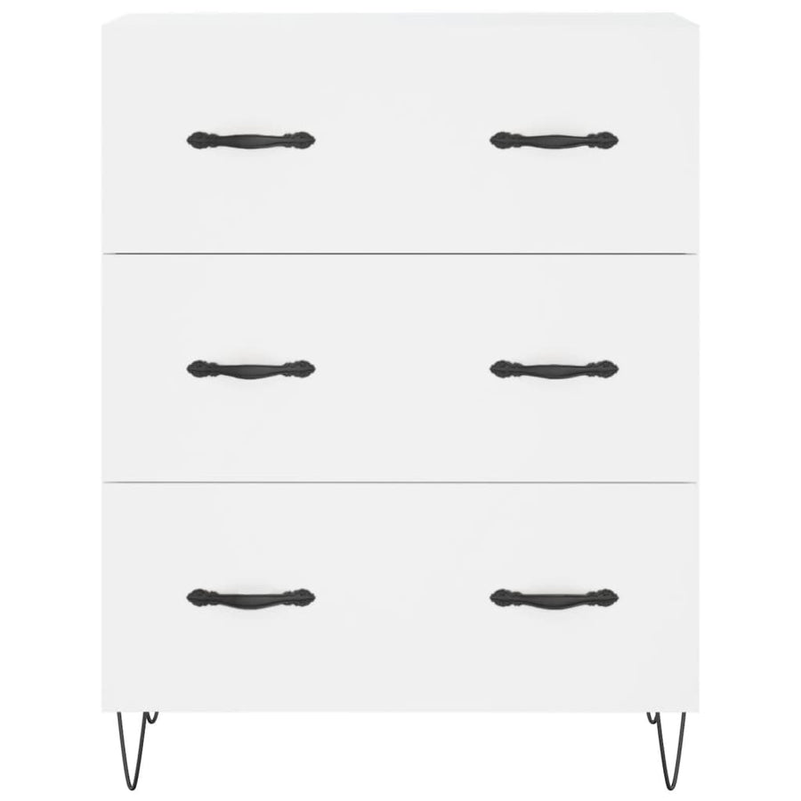 Hoge Kast 69,5X34X180 Cm Bewerkt Hout Wit