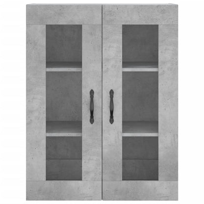 Hoge Kast 69,5X34X180 Cm Bewerkt Hout Betongrijs