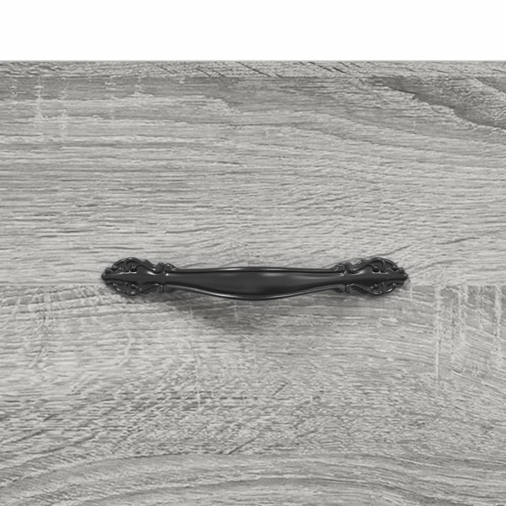 Hoge Kast 69,5X34X180 Cm Bewerkt Hout Eikenkleurig Grijs sonoma