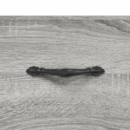Hoge Kast 69,5X34X180 Cm Bewerkt Hout Eikenkleurig Grijs sonoma