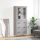 Hoge kast 69,5x34x180 cm grijs sonoma eiken