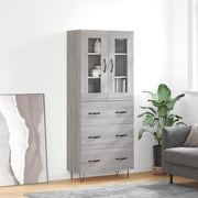 Hoge kast 69,5x34x180 cm grijs sonoma eiken