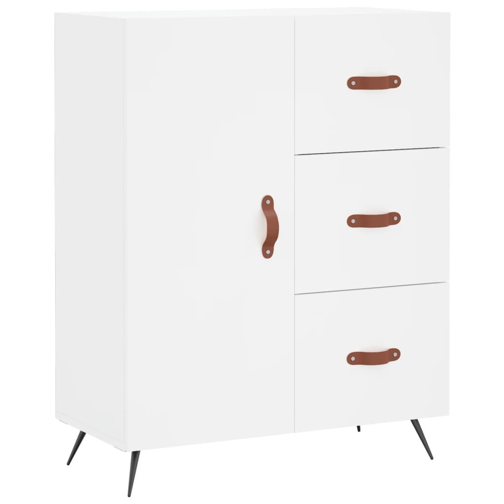 Hoge Kast 69,5X34X180 Cm Bewerkt Hout Wit