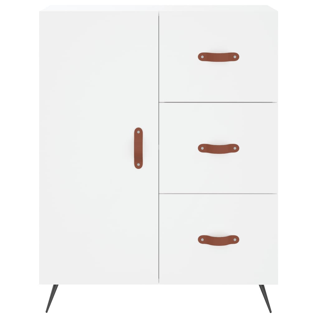 Hoge Kast 69,5X34X180 Cm Bewerkt Hout Wit