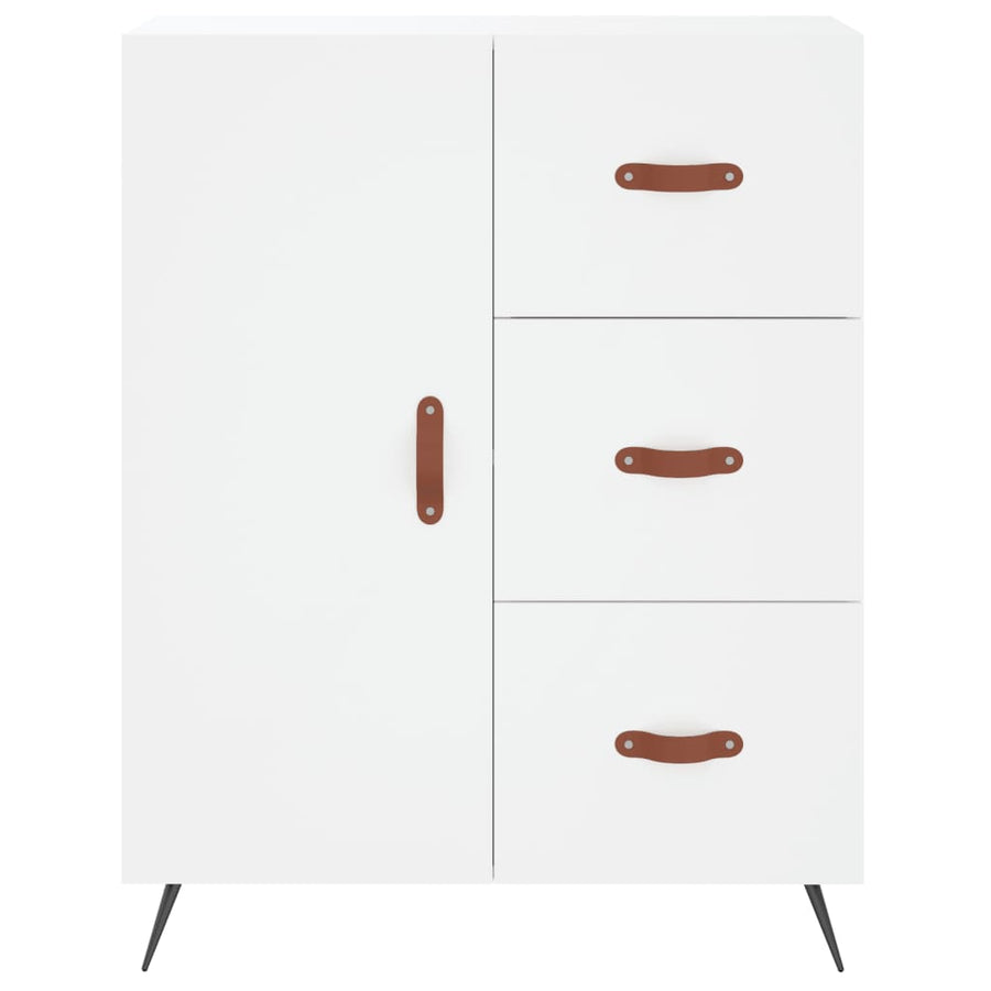 Hoge Kast 69,5X34X180 Cm Bewerkt Hout Wit