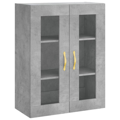 Hoge Kast 69,5X34X180 Cm Bewerkt Hout Betongrijs
