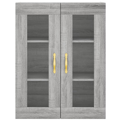 Hoge Kast 69,5X34X180 Cm Bewerkt Hout Grijs Sonoma Eikenkleurig