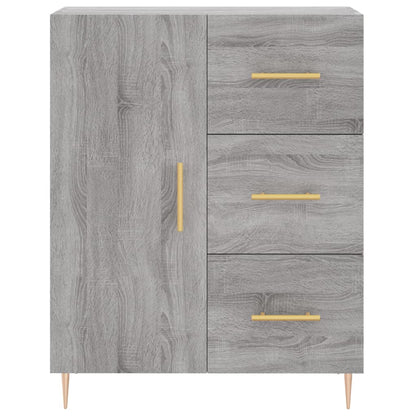 Hoge Kast 69,5X34X180 Cm Bewerkt Hout Grijs Sonoma Eikenkleurig