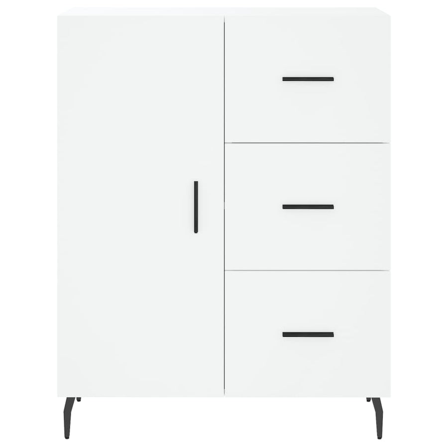 Hoge Kast 69,5X34X180 Cm Bewerkt Hout Wit