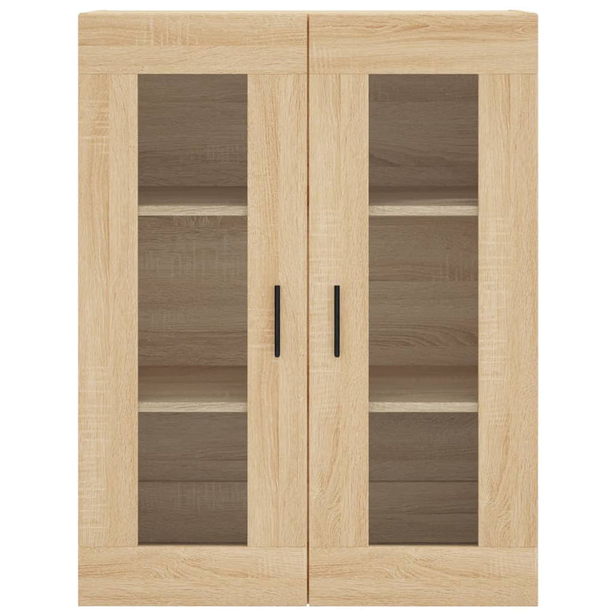 Hoge Kast 69,5X34X80 Cm Bewerkt Hout Kleurig 1 Sonoma eiken 1 deur 3 lades