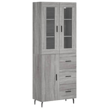 Hoge Kast 69,5X34X180 Cm Bewerkt Hout Grijs Sonoma Eikenkleurig