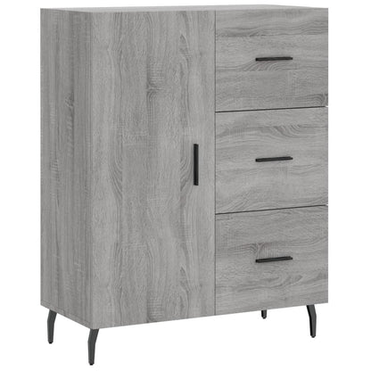 Hoge Kast 69,5X34X180 Cm Bewerkt Hout Grijs Sonoma Eikenkleurig