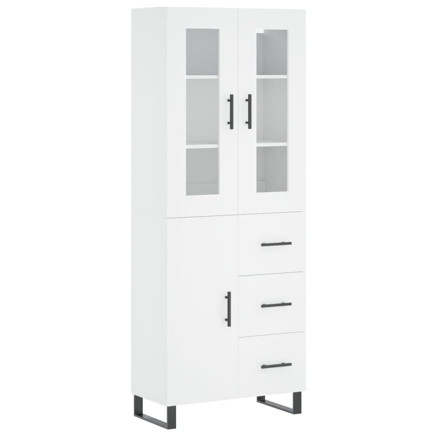 Hoge Kast 69,5X34X180 Cm Bewerkt Hout Wit