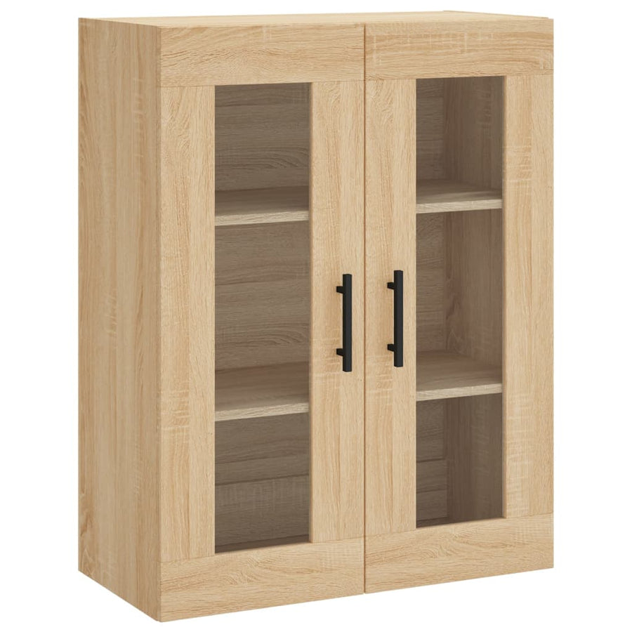 Hoge Kast 69,5X34X180 Cm Bewerkt Hout Kleurig Sonoma eiken