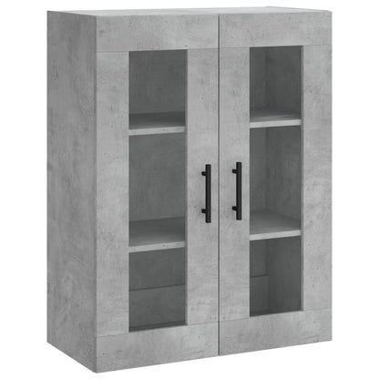 Hoge Kast 69,5X34X180 Cm Bewerkt Hout Betongrijs