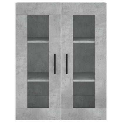 Hoge Kast 69,5X34X180 Cm Bewerkt Hout Betongrijs