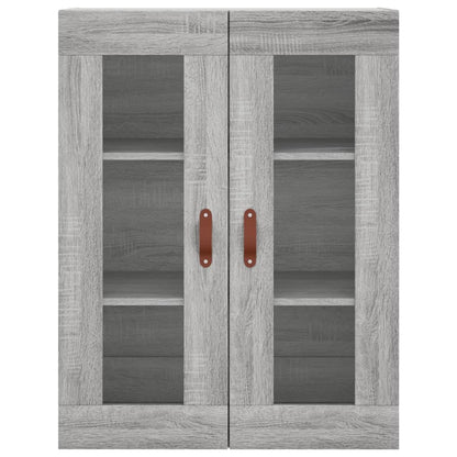 Hoge Kast 69,5X34X180 Cm Bewerkt Hout Grijs Sonoma Eikenkleurig