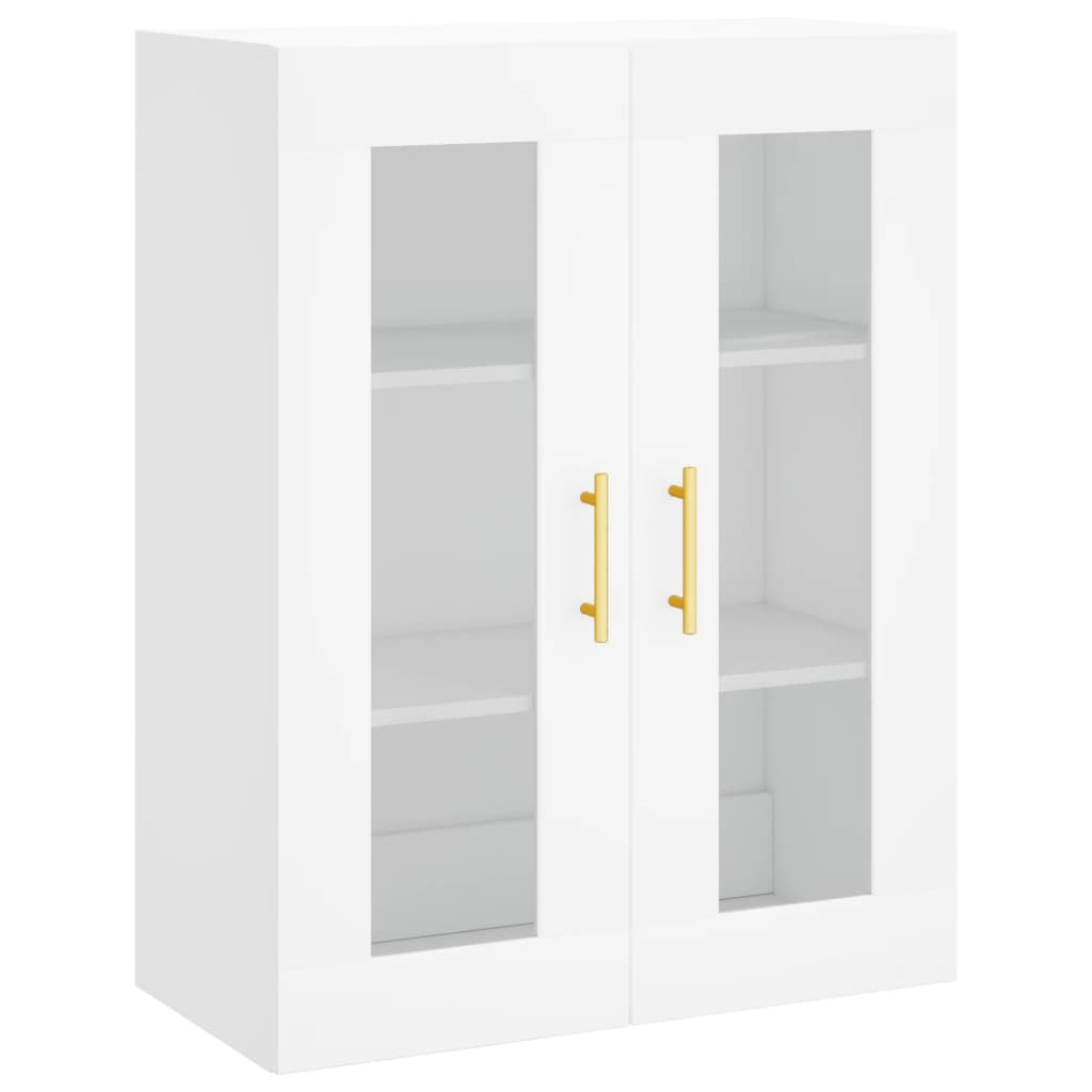 Hoge Kast 69,5X34X180 Cm Bewerkt Hout Wit