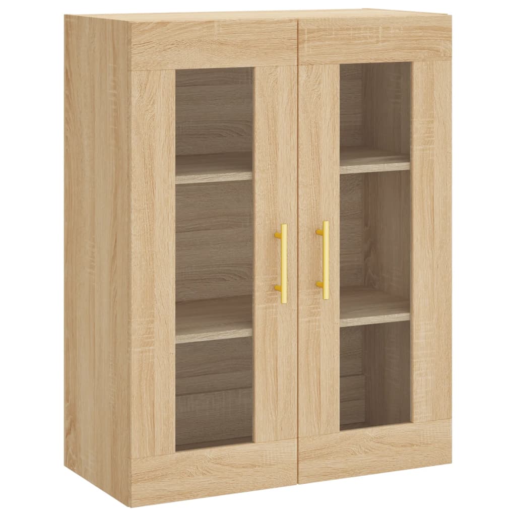 Hoge Kast 69,5X34X180 Cm Bewerkt Hout Sonoma Eikenkleurig