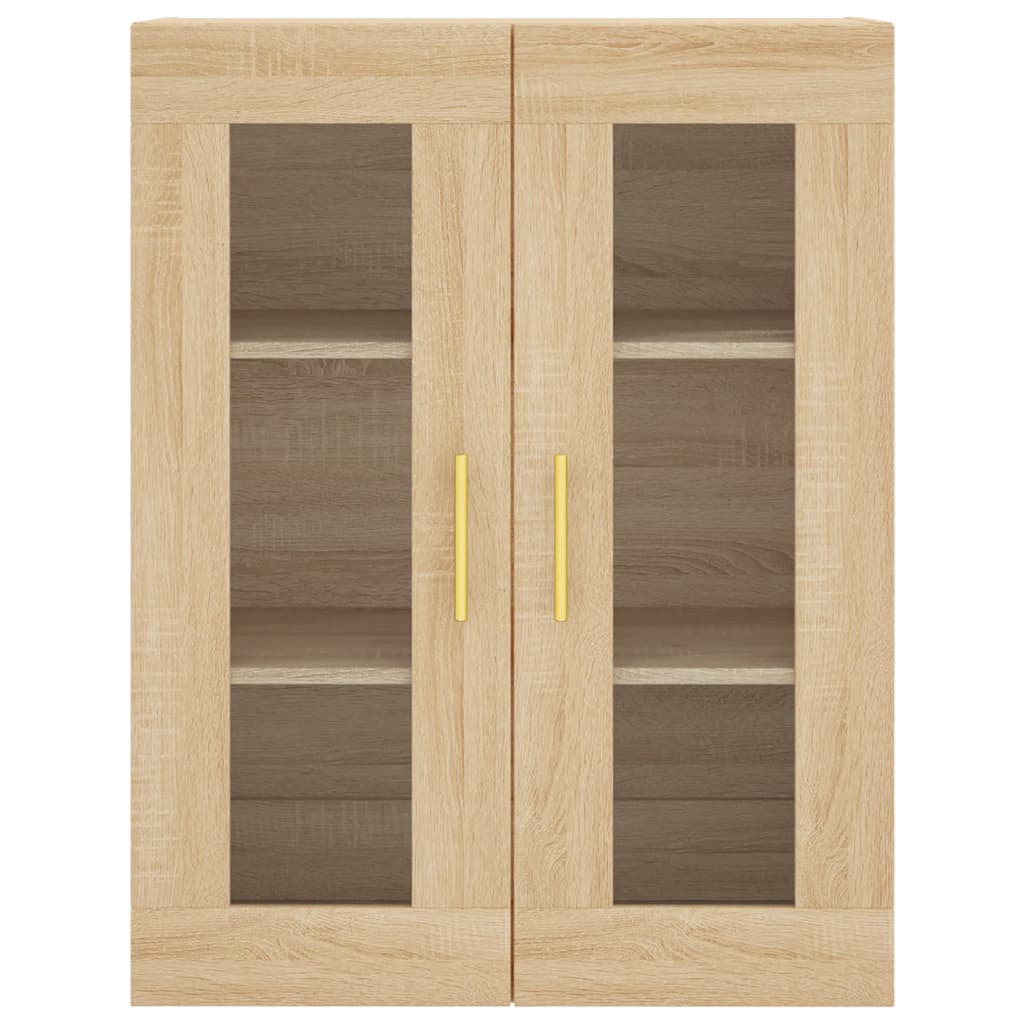 Hoge Kast 69,5X34X180 Cm Bewerkt Hout Sonoma Eikenkleurig