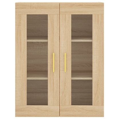 Hoge Kast 69,5X34X180 Cm Bewerkt Hout Sonoma Eikenkleurig