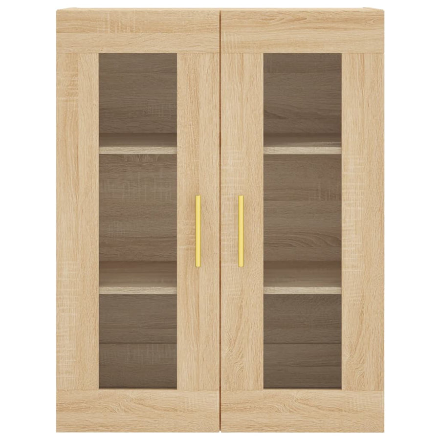 Hoge Kast 69,5X34X180 Cm Bewerkt Hout Sonoma Eikenkleurig