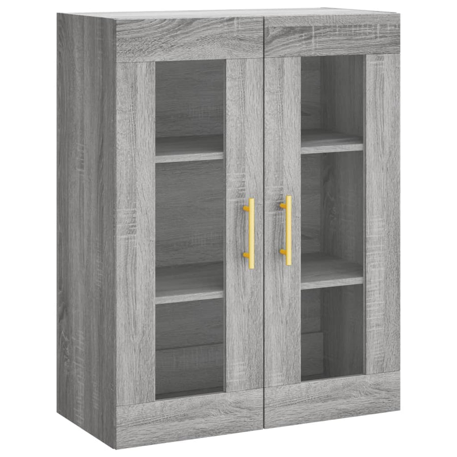 Hoge Kast 69,5X34X180 Cm Bewerkt Hout Grijs Sonoma Eikenkleurig